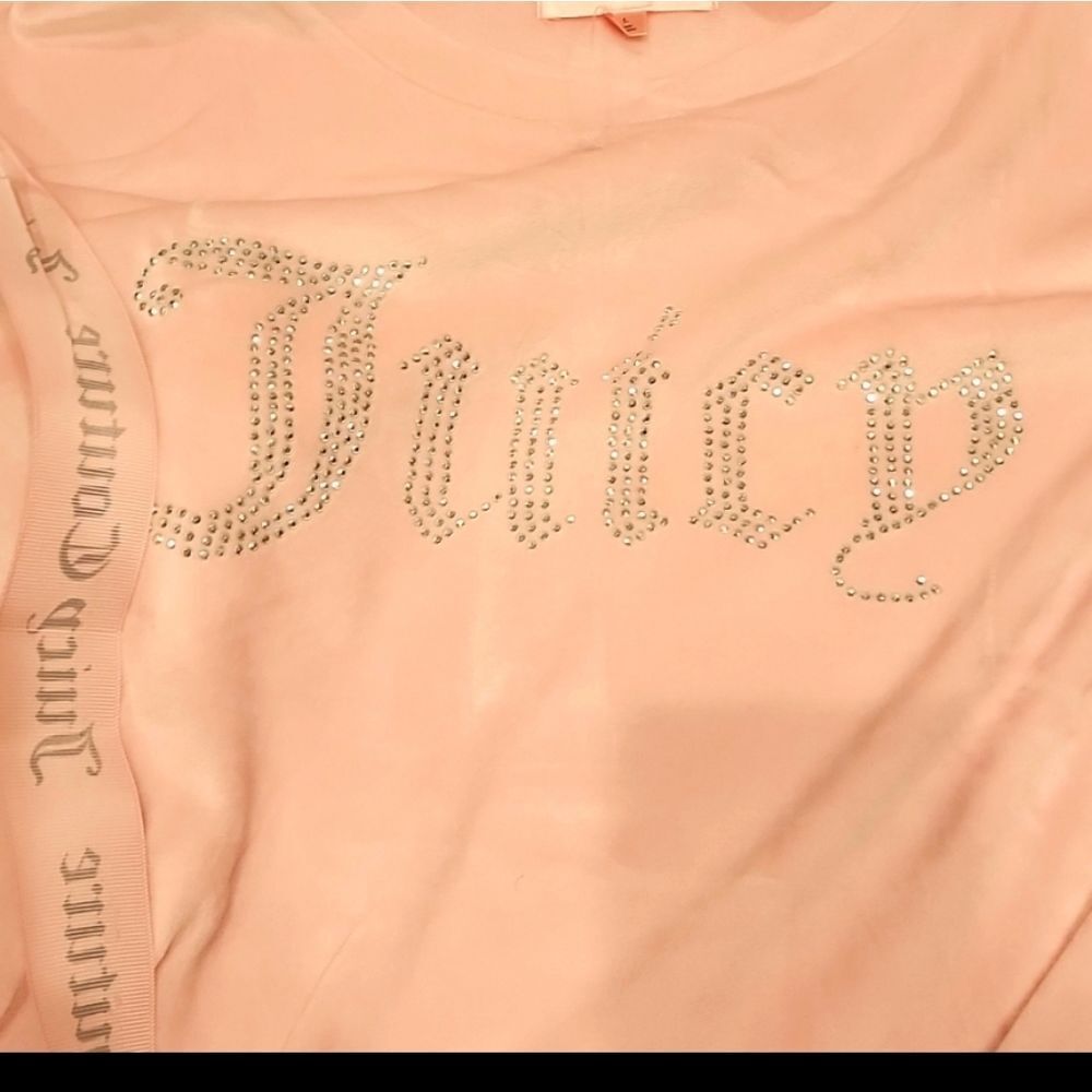 Juicy‎ Couture JC Rhinestone Logo Velour Loungewear 2-PIECE Set - Picture 4 of 5